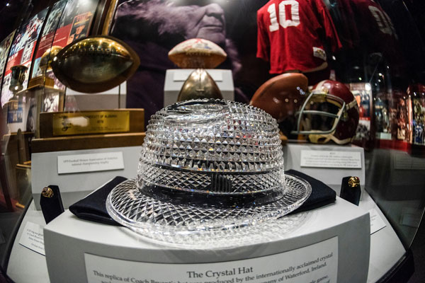 Crystal Hat on display in the Bryant Museum
